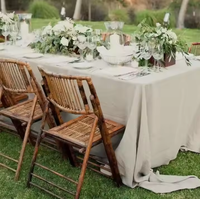 Plus Design extérieur Nature Couleur rotin osier Fête Événement Prix Bon marché Chaise de jardin pliante en bambou pour banquet et repas pour mariage