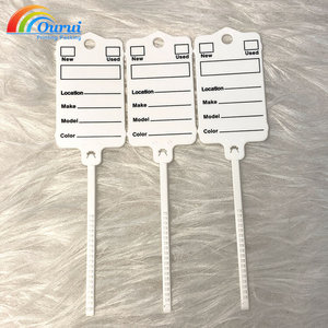 Waterproof vinyl repair shop tags <b>Custom</b> logo plastic labels Tamper-proof <b>key</b> tags Auto repair shop supplies - Product Image 2