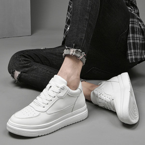 2026 Spring New Arrival Men's High Top <b>Shoes</b> PU Mesh Upper Breathable Comfortable Lace-up Campus Student Outdoor Walking Casual - Product Image 2