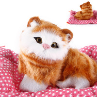 BoTu – ornements de voiture mignons, Simulation de chats endormis, décoration automobile, belle peluche, chaton, poupée, jouet, cadeaux pour enfants, accessoires