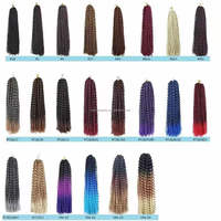 Synthétique de haute qualité 3T Ombre Gypsy Wavy Locks Extension de tresses de cheveux bouclés doux et naturels avec marque privée