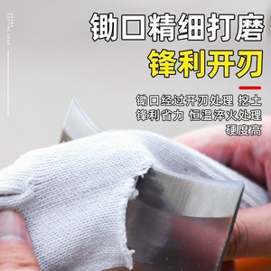 Integrated Agricultural Hoe Carbon Steel Old-fashioned Long-handled For Land Clearing Vegetable Planting Bamboo Shoot Digging - Product Image 5