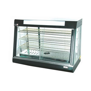 Armario de calentamiento de acero inoxidable, armario caliente para hamburguesas, color negro, ángulo recto, biselado, comercial, restaurante - Product Image 3