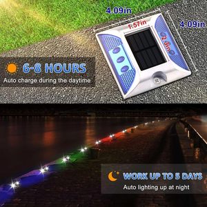 Segnalatore Stradale Luminoso <span class=keywords><strong>a</strong></span> LED Solare con Effetto Occhio di Gatto per Pavimentazione - Product Image 4