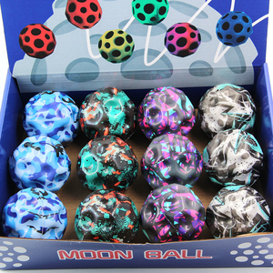 Balle rebondissante colorée en forme de lune, jouet anti-stress en caoutchouc, balle sensorielle à lancer pour les cadeaux de fête pour enfants - Product Image 2
