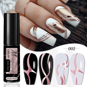 Gel Liner Métallique Or et Argent pour Ongles, Gel UV à Effet Fil Métallique, Peinture Brillante pour Nail Art à la Photothérapie - Product Image 1