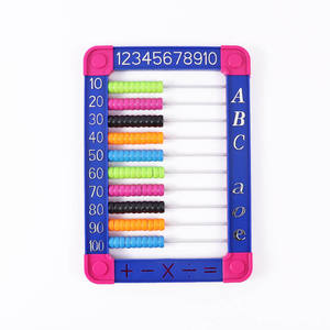 Ábaco de plástico Foska Slide Smoothly de 10 filas <span class=keywords><strong>con</strong></span> cuentas multicolores para desarrollar la coordinación de manos y <span class=keywords><strong>ojos</strong></span> de los niños - Product Image 2