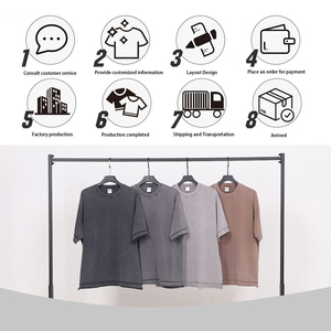 เสื้อยืดโอเวอร์ไซส์คุณภาพสูง ผ้าหนา ฟอกสีแบบฟรีดบาติก สไตล์เรโทรแบรนด์ดัง แฟชั่นแนวสตรีท แขนสั้น - Product Image 5