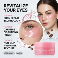 Patchs Gel Contour des Yeux au PDRN, Caféine et Collagène pour Cernes, Poches Sous les Yeux, Raffermissant, Anti-Âge, au Rétinol – Soin Coréen