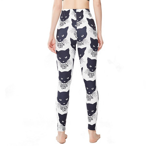 Leggings de <span class=keywords><strong>yoga</strong></span> à imprimé numérique Little Black Cat Halloween, leggings de sport HC-6059 - Product Image 5