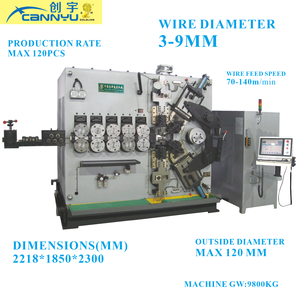 Líder en China en maquinaria para resortes GOLDLION&CANNYU: Máquina para hacer bobinas/muelles CK590 con rodillo de alimentación de alambre más resistente - Product Image 1