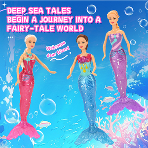 Muñeca <span class=keywords><strong>de</strong></span> sirena <span class=keywords><strong>de</strong></span> 11,5 pulgadas con alas <span class=keywords><strong>de</strong></span> mariposa desmontables y vestidos, muñeca <span class=keywords><strong>de</strong></span> transformación, juguete para regalo - Product Image 3