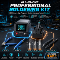 Kit de station de soudage haute fréquence 180W avec aspirateur à soudure, pinces et 3 embouts, écran tactile intelligent pour l'assemblage de circuits imprimés