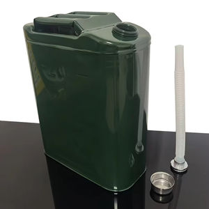1 pièce, bidon d'huile en fer vert <span class=keywords><strong>militaire</strong></span> 20L, bidon d'emballage pour diesel et essence, accessoires pour camping-car, réservoir d'huile de rechange pour voiture - Product Image 2