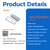 Luminaire d'urgence commercial pour couloir d'évacuation, en polycarbonate ignifuge, personnalisé OEM, avec matrice de secours nickel-cadmium, pour escalier