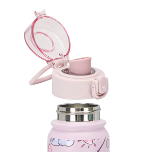 Kids Double Wall Stainless Steel Insulated Water Bottle With Handle And Lid Vacuum <b>Flask</b> For <b>Hot</b> And Cold Beverages - Product Image 4