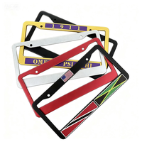 Cadre de plaque d'immatriculation de voiture avec logo personnalisé taille USA couvercle vierge en plastique à LED support de plaque d'immatriculation en nouvel état