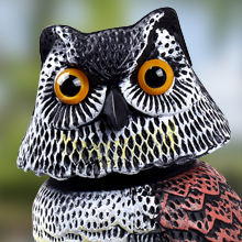 Búho <span class=keywords><strong>de</strong></span> Simulación Móvil con Cabeza Giratoria <span class=keywords><strong>de</strong></span> 360 Grados, Decoración <span class=keywords><strong>de</strong></span> Jardín <span class=keywords><strong>de</strong></span> Plástico para Ahuyentar Aves y Animales - Product Image 6