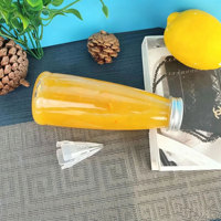 Bouteille de boisson style Ins 400 ml pour thé au lait, thé infusé à froid, jus, en PET, avec couvercle en aluminium, personnalisable avec logo