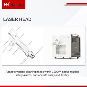 Machine <span class=keywords><strong>de</strong></span> <span class=keywords><strong>nettoyage</strong></span> au laser haute puissance HN Laser 3000W pour acier au carbone, acier inoxydable, aluminium, laiton, cuivre - Product Image 4