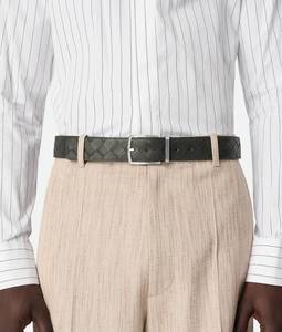 Bottega BV Men Belt Mens Genuine Leather Belt Reversible Rotating Buckle Intreccio Woven Luxury Belt for Men Wholesale Veneta - Product Image 2