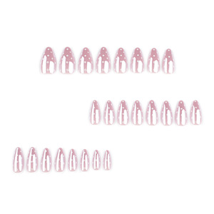 Venta caliente recubierto Flash <span class=keywords><strong>uñas</strong></span> postizas <span class=keywords><strong>cortas</strong></span> en forma de almendra con lunares blancos puntas de <span class=keywords><strong>uñas</strong></span> portátiles al por mayor - Product Image 4