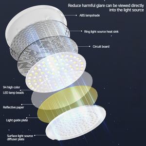 Lampe de table pliable à affichage numérique LED, avec minuterie, chargement USB, 3600 mA, gradation à cinq niveaux, porte-stylo, lampe de bureau pour l'étude - Product Image 3