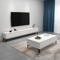 Ensemble meuble TV et armoire de salon moderne avec table basse multi-rangements pour chambre et salle à manger