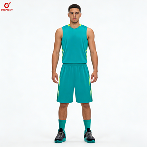 专业风格男式篮球球衣短裤全定制高中大学队队服热升华设计工厂OEM ODM服务 - Product Image 1