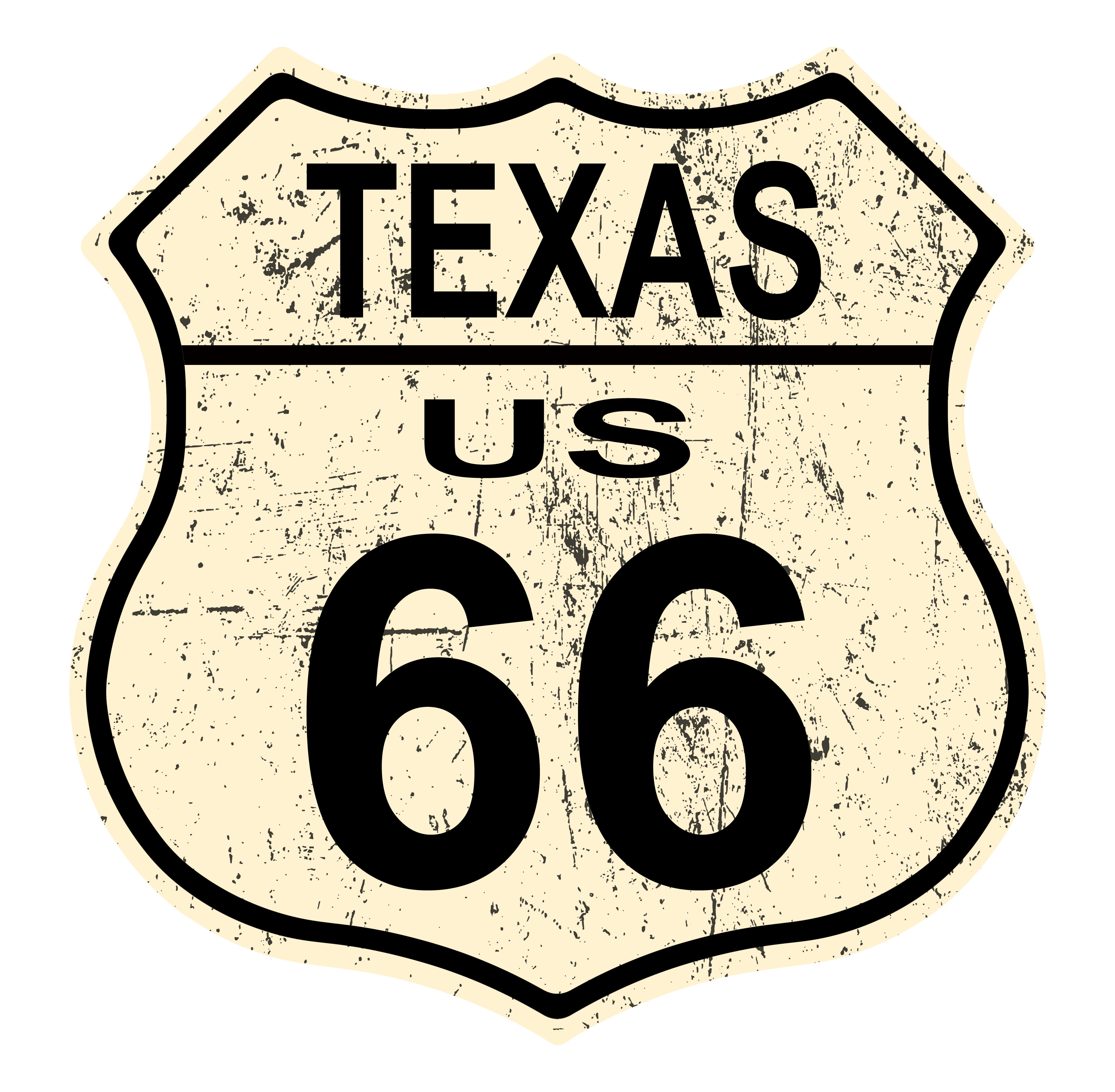 DL Route 66 American Flag Novelty Highway Vintage Retro Wall Décor Shield Metal