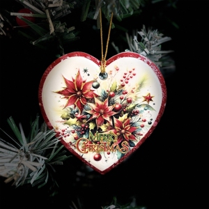 Adornos Navideños <span class=keywords><strong>de</strong></span> Cerámica UV <span class=keywords><strong>Pintados</strong></span> a Mano <span class=keywords><strong>de</strong></span> Lujo, Copos <span class=keywords><strong>de</strong></span> Nieve, Amor, Papá Noel, Dulces, Colgante, Bola Decorativa Irrompible - Product Image 2