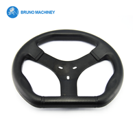 Volant en aluminium bleu/noir de 320 mm pour châssis de kart à pédales 1000cc - Pièce de rechange