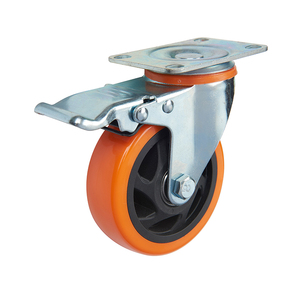 Roda de <span class=keywords><strong>Pu</strong></span> Industrial com freio para refrigerador de ar, rodízios giratórios fixos de 2 polegadas, <span class=keywords><strong>3</strong></span> polegadas e 4 polegadas - Product Image 5
