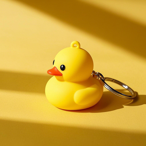 Llaveros promocionales de llavero de Metal de Pvc de pato de goma amarillo de vinilo de diseño personalizado de alta calidad - Product Image 6