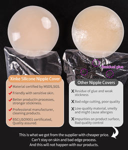 Étui à fermeture éclair 8cm silicone mamelon couverture auto-adhésif mamelon patch - Product Image 5