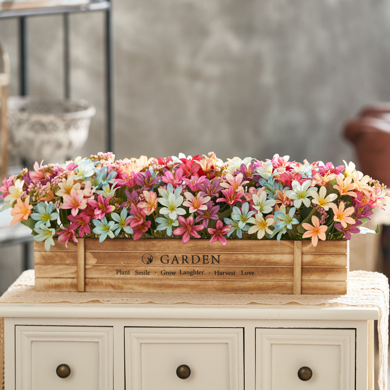 Boîte en bois longue de 50 cm - Murraya multicolore