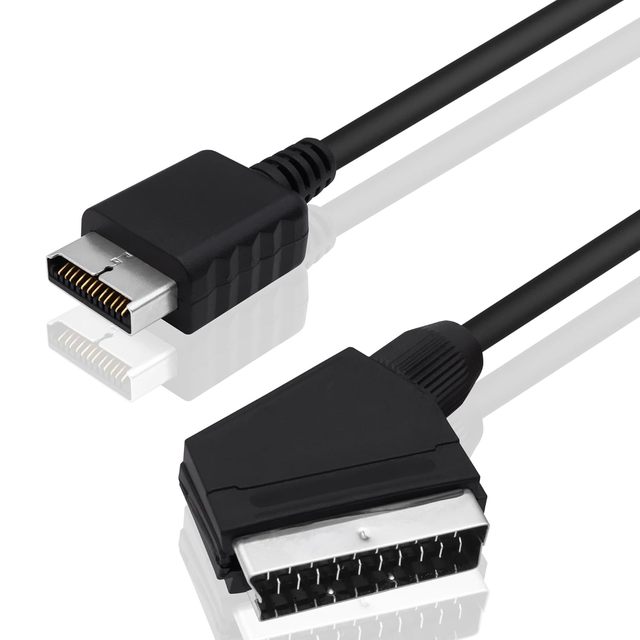 RGB Scart Cable for Sony Playstation for PS1/PS2/PS3 TV AV Lead Replacement Connection Game Cord Wire for PAL/NTSC Consoles