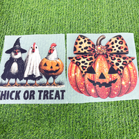 Transfer DTF Warna-Warni Kustom Halloween Retro Vintage Labu Hantu Tengkorak Jaring Laba-Laba untuk Kaos Hoodie Pakaian Tas Tote