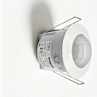 Encastré 360° °   Détecteur de mouvement infrarouge PIR avec temporisation réglable, détecteur sensible à la lumière, interrupteur de commande de lampe intérieure