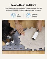Tunnel pour chat en feutre de laine gris clair, modulaire, à boutons-pression, double étage, avec deux trous, interactif, écologique, cachette-caverne pour chat