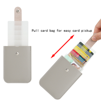 Porte-cartes d'identité et bancaires en cuir PU avec fermeture éclair, épaisseur 40 mm, anti-démagnétisation, pour passeport, 6 emplacements pour cartes