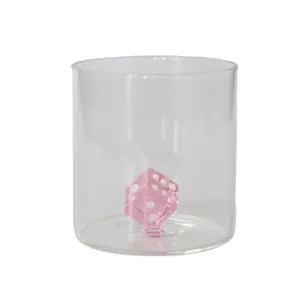 Пользовательские 3D нижние кубики стеклянная чашка прозрачный прямой стеклянный сок напитки питье Молоко Кофе Чай стеклянные чашки