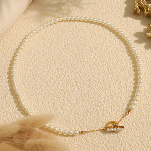 สร้อยคอมุกน้ำจืดเกรด AAA พร้อมตัวล็อกทองคำ เหมาะสำหรับใส่ทุกวัน - Product Image 2