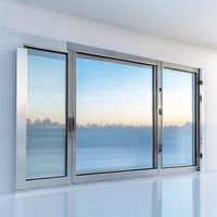 Fenêtre coulissante en alliage d'aluminium avec profilé de cadre de 1,8 mm d'épaisseur, fenêtre insonorisée pour immeuble de bureaux