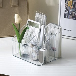 กล่องจัดระเบียบลิ้นชักปรับได้สวยงาม กล่องเก็บของบนโต๊ะทำงานแบบกำหนดเองได้ พร้อมตัวแบ่งช่องสำหรับจัดระเบียบสำนักงานและโต๊ะเครื่องแป้ง - Product Image 1