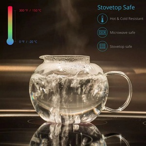 Tetera de 650 ml para Té Helado, Personalizada, de Vidrio Transparente Resistente al Calor, con Infusor de Té Suelto Extraíble - Product Image 4
