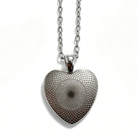 Collier Cœur en Métal pour Filles, Personnalisable par Sublimation, pour Cendres, Bijou Commémoratif, Pendentif Souvenir