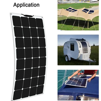 Panneaux solaires flexibles GSS-200W, efficacité 22%, Glory Solar CE ROHS ISO, solution d'énergie verte pour toit de maison, garantie 12 mois, PET