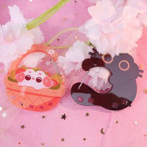 Custom Irregular Shape Kitty Carabiner Acrylic Keychain Cute Colorful UV Printing Eco-Friendly Business Gift Japan Anime Design - Product Image 4