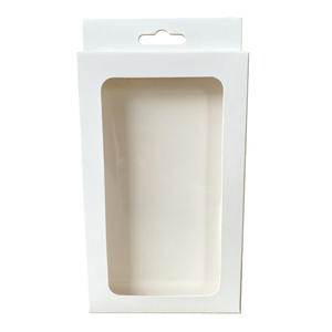 Boîte d'emballage de coque de téléphone en papier d'art de logo personnalisé d'usine boîtes de fenêtre transparentes emballage pour coques de téléphone avec trou de suspension - Product Image 6